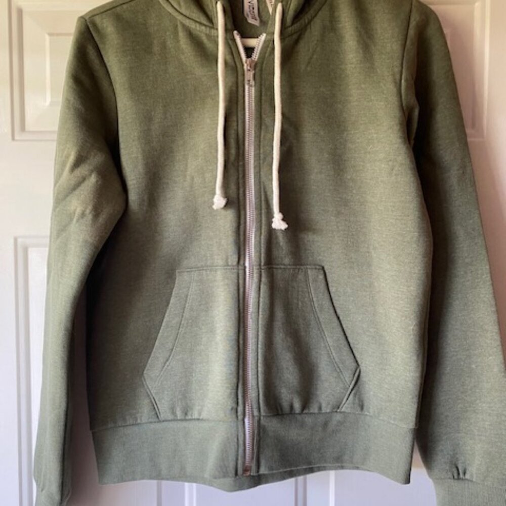Divided  Sage Green Women's Sweatshirt Zip-front size S
